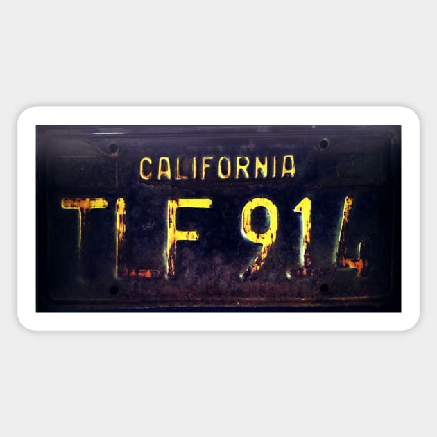 Vintage California Licence Plate Sticker by Andyt